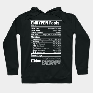 ENHYPEN Kpop Nutritional Facts 2 Hoodie